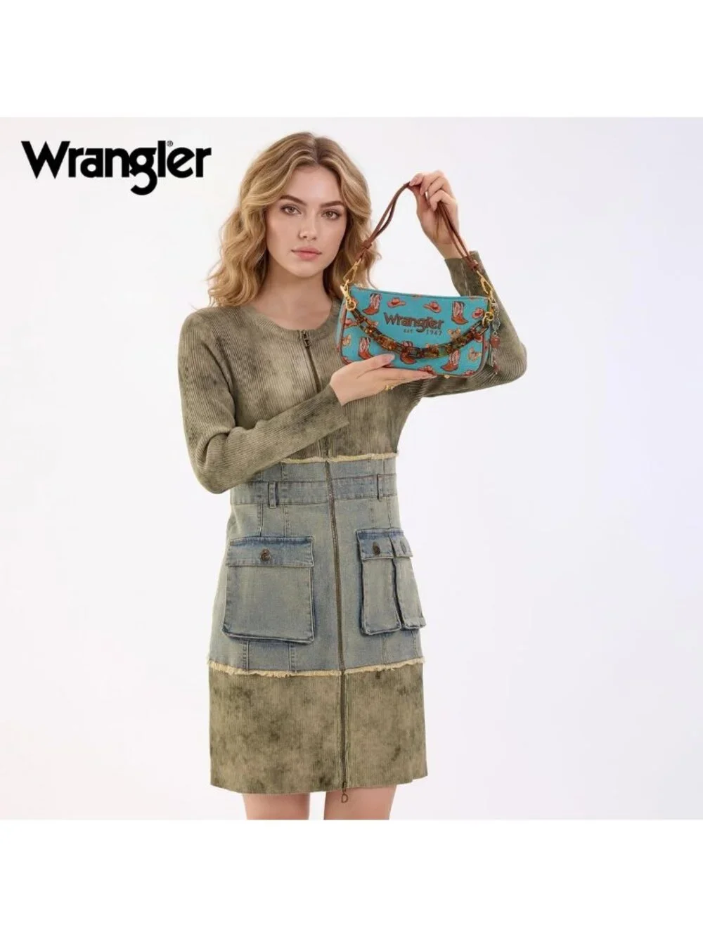 Stylish Y2K Western Hobo Bag | Chic Clutch Purse with Chain Strap | Trendy